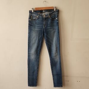 7 For All Mankind Dark Blue Skinny Jeans